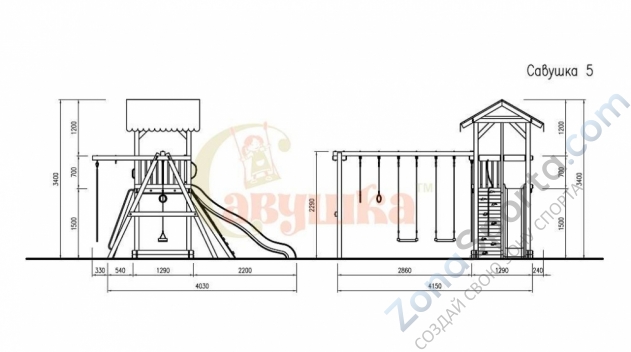 Детская площадка Савушка 4 Сезона 2 Детская площадка Савушка 4 Сезона 2