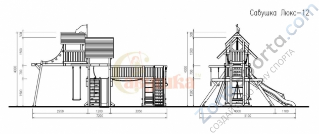 Детская площадка Савушка Люкс 12