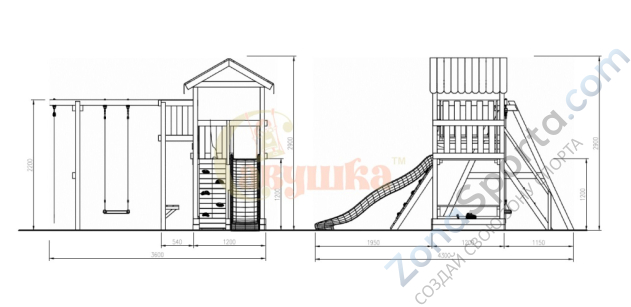 Детская площадка Савушка Мастер 1 (4 сезона) Детская площадка Савушка Мастер 1 (4 сезона)
