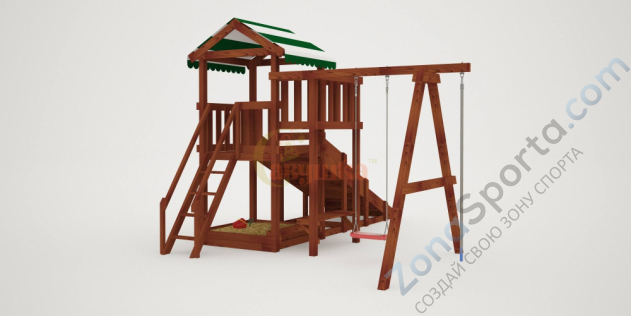 Детская площадка Савушка Мастер 1 (Махагон) 4 сезона