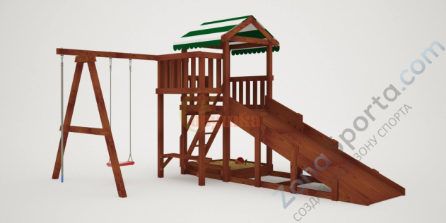 Детская площадка Савушка Мастер 1 (Махагон) 4 сезона