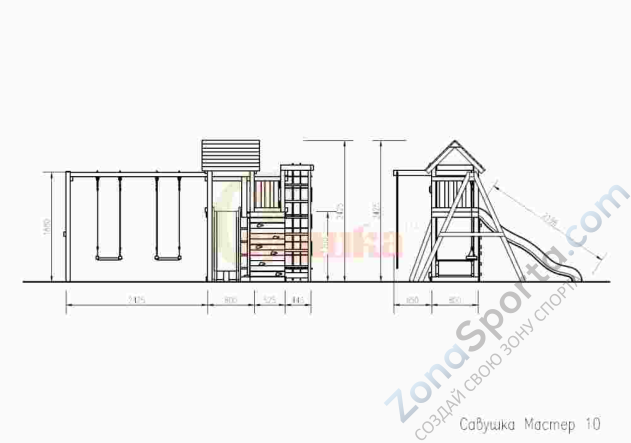 Детская площадка Савушка Мастер 10 (4 сезона) Детская площадка Савушка Мастер 10 (4 сезона)