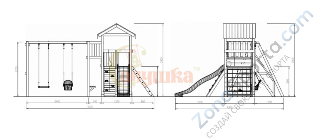 Детская площадка Савушка Мастер 2 (4 сезона) Детская площадка Савушка Мастер 2 (4 сезона)
