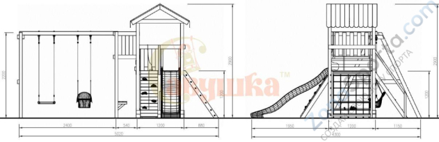Детская площадка Савушка Мастер 2 (Махагон) 4 сезона Детская площадка Савушка Мастер 2 (Махагон) 4 сезона