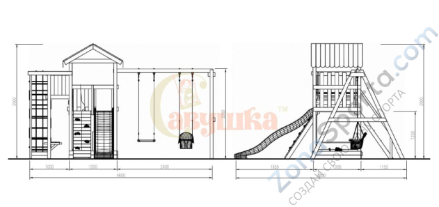 Детская площадка Савушка Мастер 3 (Махагон) 4 сезона Детская площадка Савушка Мастер 3 (Махагон) 4 сезона