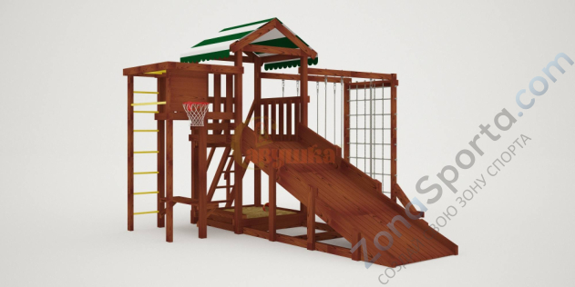 Детская площадка Савушка Мастер 4 (Махагон) 4 сезона
