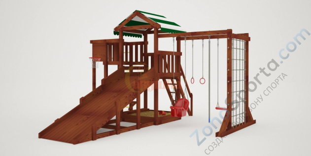 Детская площадка Савушка Мастер 4 (Махагон) 4 сезона