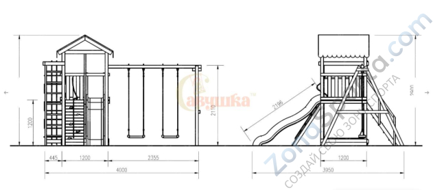 Детская площадка Савушка Мастер 5 (Махагон) 4 сезона Детская площадка Савушка Мастер 5 (Махагон) 4 сезона