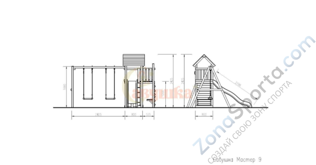 Детская площадка Савушка Мастер 9 (4 сезона) Детская площадка Савушка Мастер 9 (4 сезона)