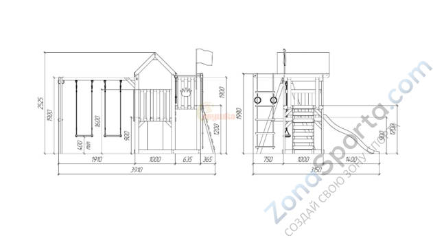 Детская площадка Савушка TooSun (Тусун) 3 Детская площадка Савушка TooSun (Тусун) 3