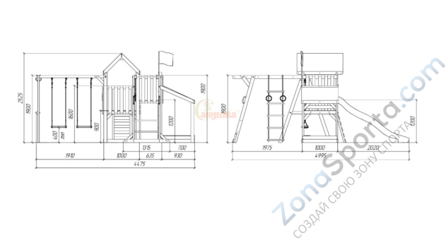 Детская площадка Савушка TooSun (Тусун) 4 Plus с песочницей Детская площадка Савушка TooSun (Тусун) 4 Plus с песочницей