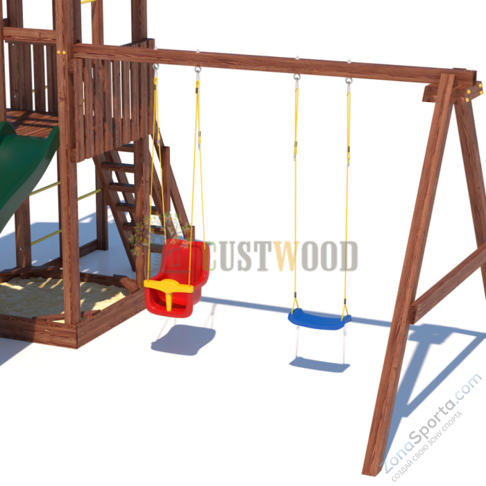 Детская деревянная игровая площадка для улицы дачи CustWood Active 6