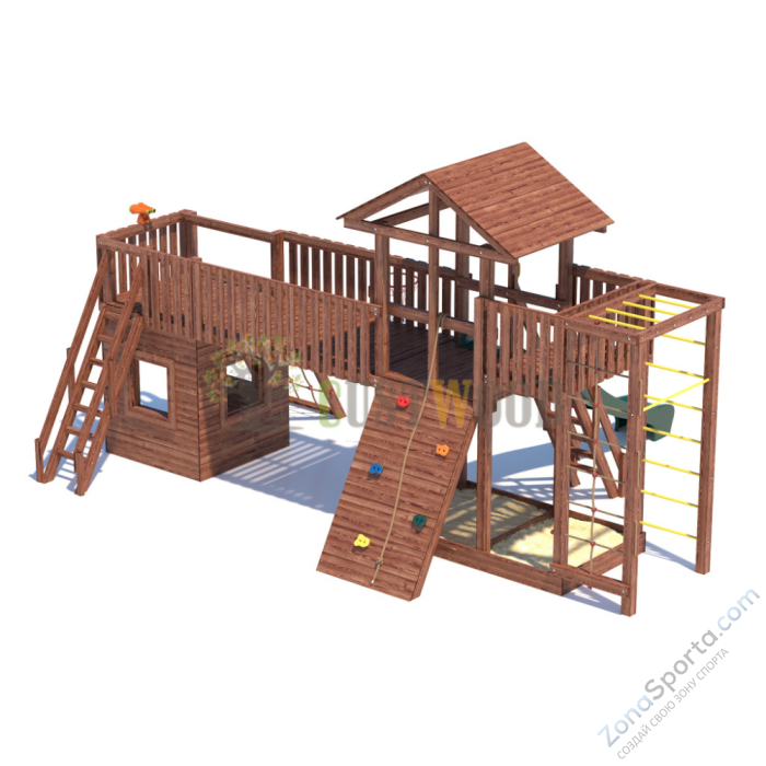 Детская деревянная игровая площадка для улицы дачи CustWood Active 12