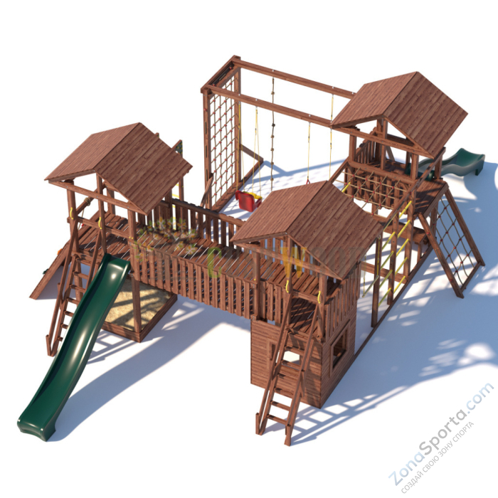 Детская деревянная игровая площадка для улицы дачи CustWood Active 15