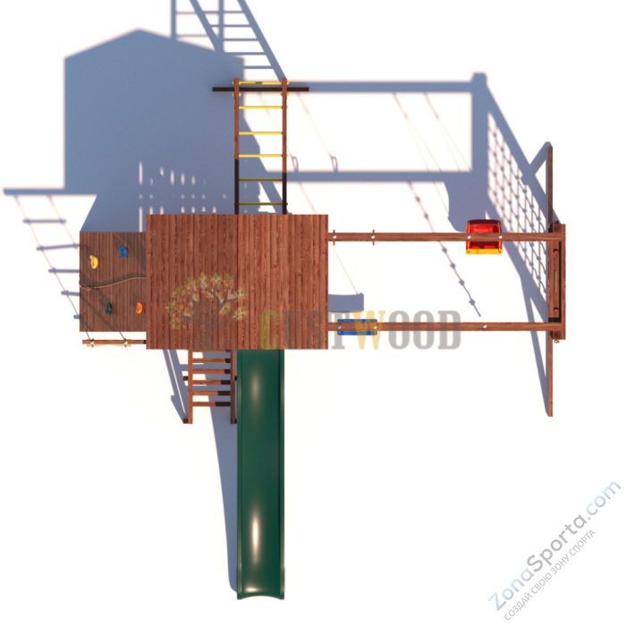 Детская деревянная игровая площадка для улицы дачи CustWood Active 3