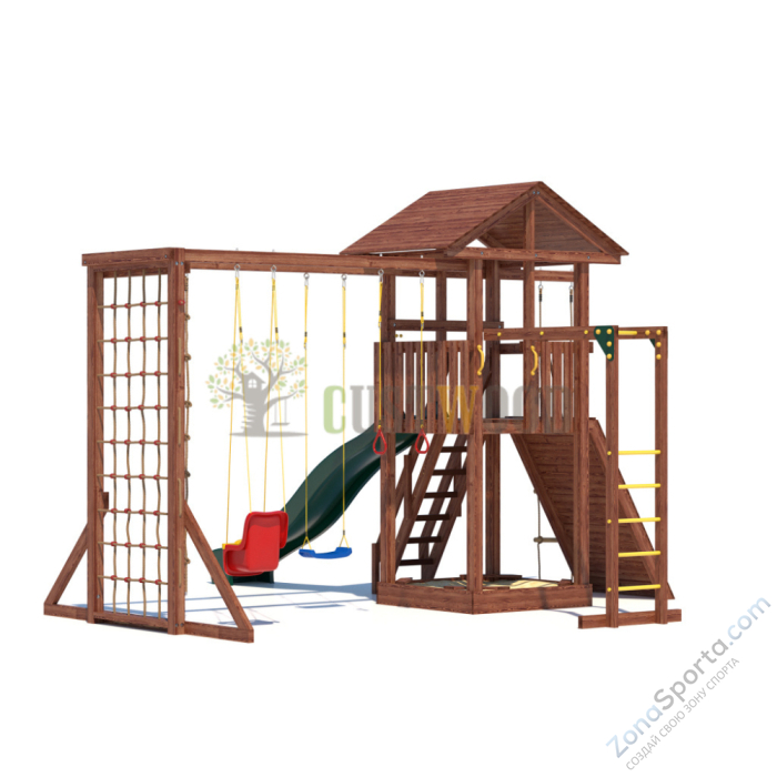 Детская деревянная игровая площадка для улицы дачи CustWood Active 3