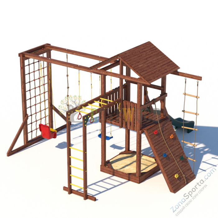 Детская деревянная игровая площадка для улицы дачи CustWood Active 3