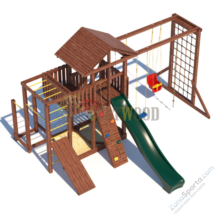 Детская деревянная игровая площадка для улицы дачи CustWood Active 4