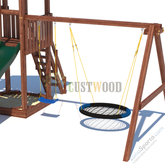 Детская деревянная игровая площадка для улицы дачи CustWood Active 5