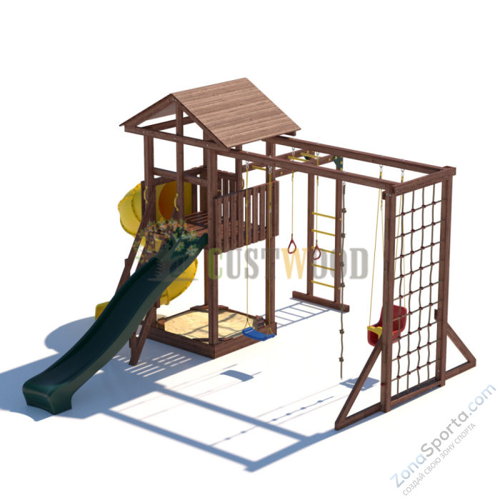 Детская деревянная игровая площадка для улицы дачи CustWood Active 8