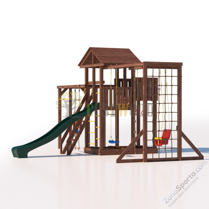 Детская деревянная игровая площадка для улицы дачи CustWood Active 9