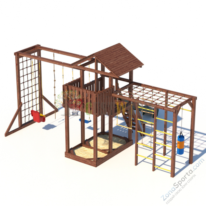 Детская деревянная игровая площадка для улицы дачи CustWood Active 9