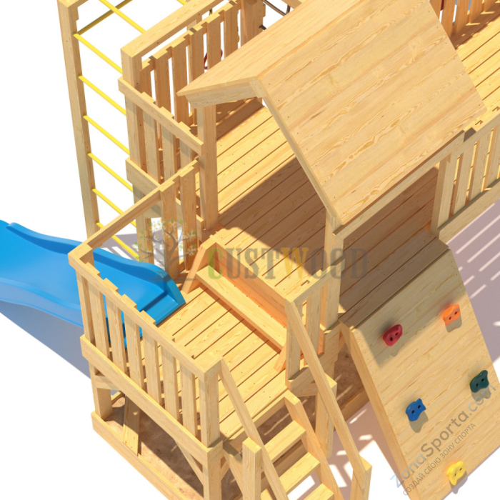 Детская деревянная игровая площадка для улицы дачи CustWood Scout S13