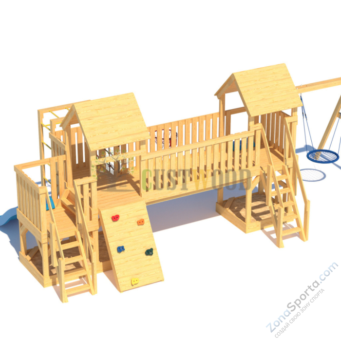 Детская деревянная игровая площадка для улицы дачи CustWood Scout S13