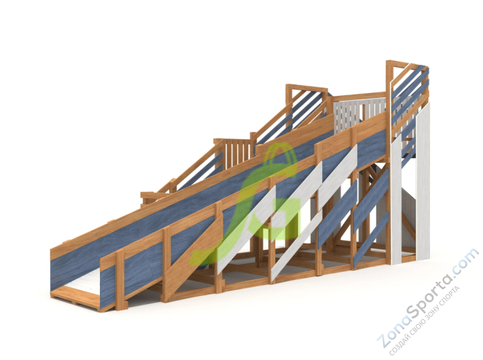 Детская деревянная зимняя горка IgraGrad Snow Fox скат 5.9 м мод.3 Детская деревянная зимняя горка IgraGrad Snow Fox скат 5.9 м мод.3