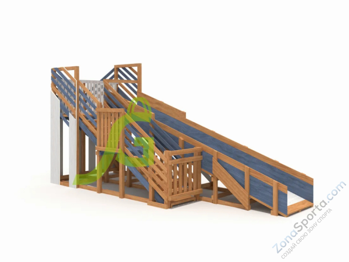 Детская деревянная зимняя горка IgraGrad Snow Fox скат 5.9 м мод.3 Детская деревянная зимняя горка IgraGrad Snow Fox скат 5.9 м мод.3