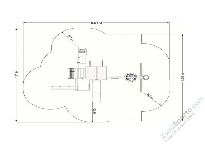 Детская игровая площадка IgraGrad X1