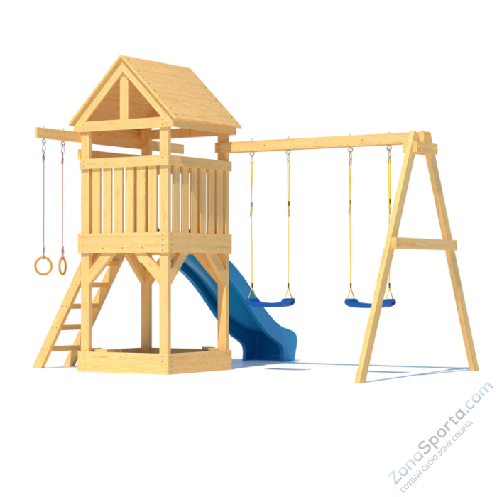 Детская площадка CustWood Scout S1 с деревянной крышей