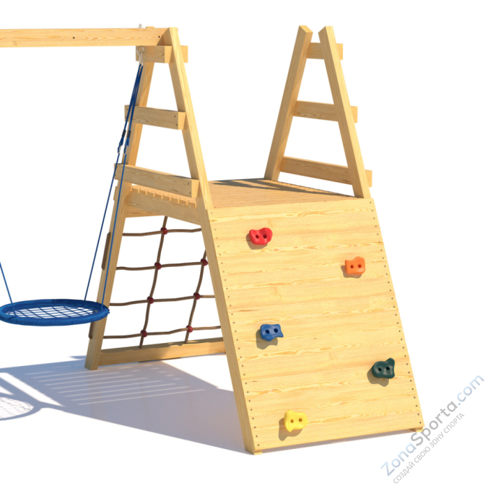 Детская площадка CustWood Scout S8 с деревянной крышей