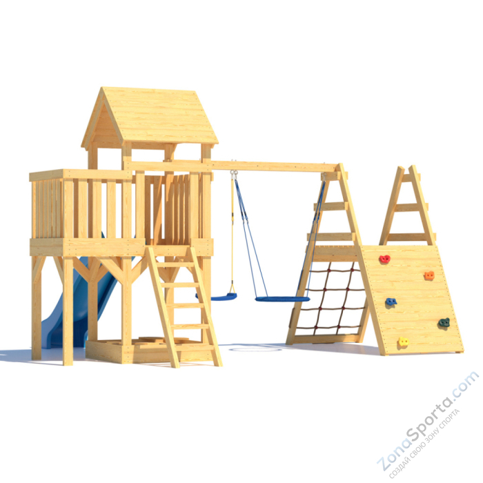 Детская площадка CustWood Scout S8 с деревянной крышей