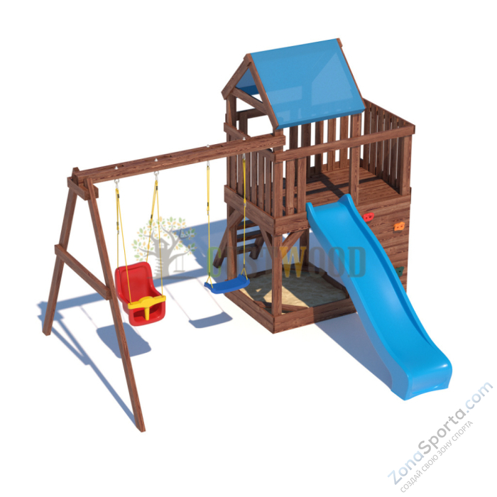 Детская деревянная игровая площадка для улицы дачи CustWood Scout SC3