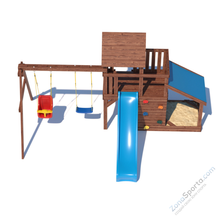 Детская площадка CustWood Scout SC7 с деревянной крышей