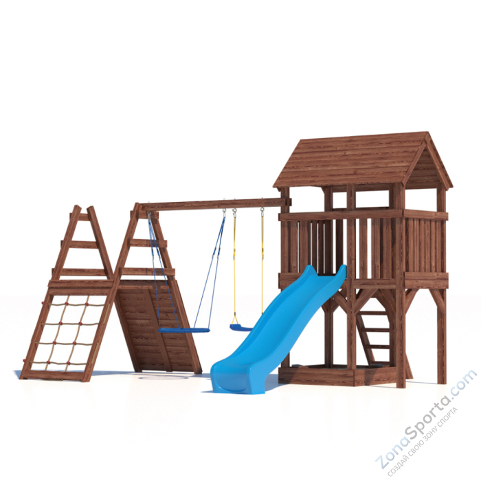 Детская площадка CustWood Scout SC8+ с большой деревянной крышей