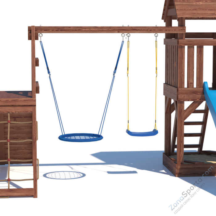 Детская площадка CustWood Scout SC8+ с большой деревянной крышей