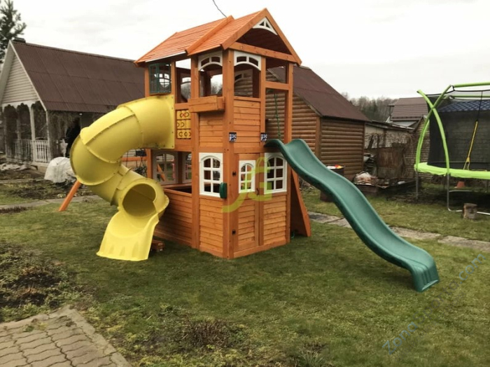 Детская площадка IgraGrad Клубный домик 2 с трубой Luxe Детская площадка IgraGrad Клубный домик 2 с трубой Luxe