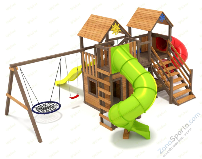 Детская площадка IgraGrad Комбо с трубой 2,1м Детская площадка IgraGrad Комбо с трубой 2,1м