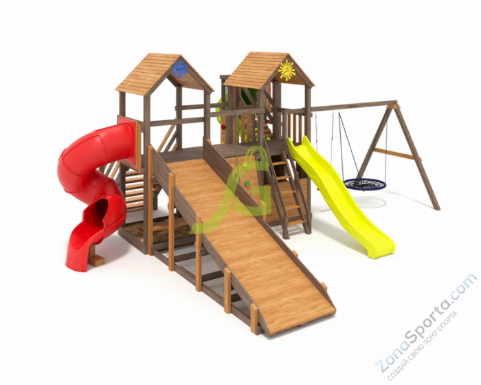 Детская площадка IgraGrad Комбо SF с двумя трубами Детская площадка IgraGrad Комбо SF с двумя трубами