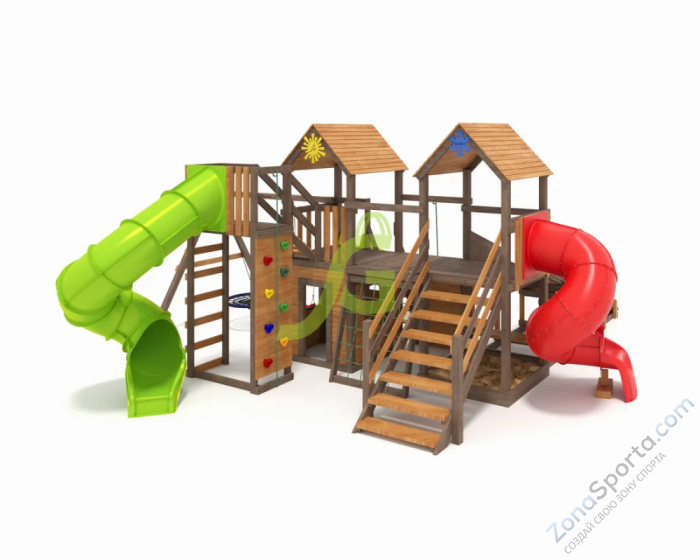 Детская площадка IgraGrad Комбо SF с двумя трубами Детская площадка IgraGrad Комбо SF с двумя трубами