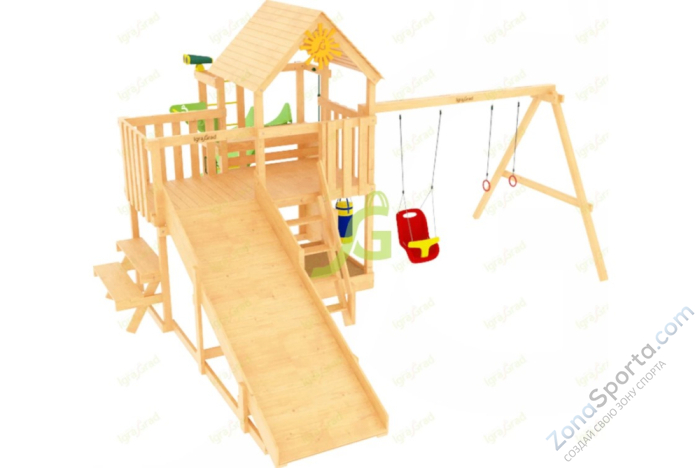 Детская площадка IgraGrad Крафт Pro 1 с зимней горкой