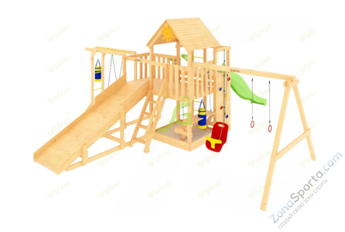 Детская площадка IgraGrad Крафт Pro 2 с зимней горкой Детская площадка IgraGrad Крафт Pro 2 с зимней горкой