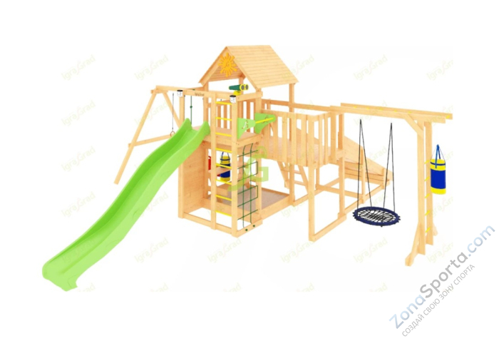 Детская площадка IgraGrad Крафт Pro 2 с зимней горкой Детская площадка IgraGrad Крафт Pro 2 с зимней горкой