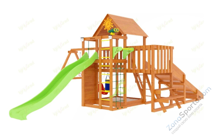 Детская площадка IgraGrad Крафт Pro 3 с зимней горкой Детская площадка IgraGrad Крафт Pro 3 с зимней горкой