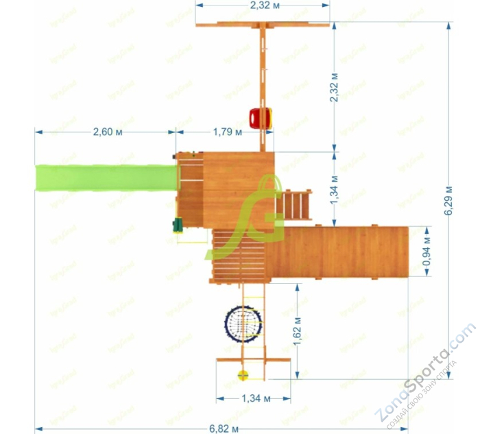 Детская площадка IgraGrad Крафт Pro 4 с зимней горкой
