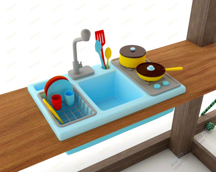 Детская площадка IgraGrad Панда Фани с балконом мод.1 и трубой 2.1м Детская площадка IgraGrad Панда Фани с балконом мод.1 и трубой 2.1м