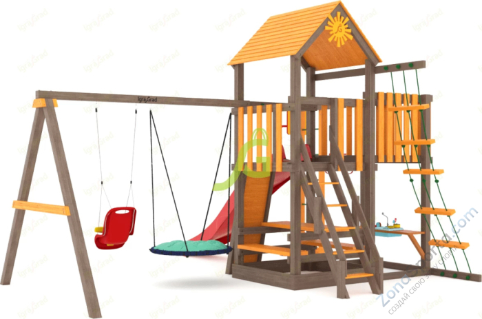 Детская площадка IgraGrad Панда Фани с балконом мод.1 Детская площадка IgraGrad Панда Фани с балконом мод.1