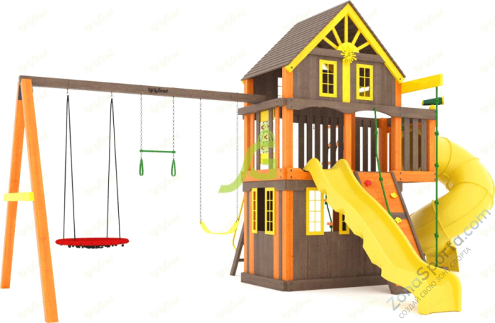 Детская площадка IgraGrad Шато 2 с трубой (Домик) мод.2 Детская площадка IgraGrad Шато 2 с трубой (Домик) мод.2